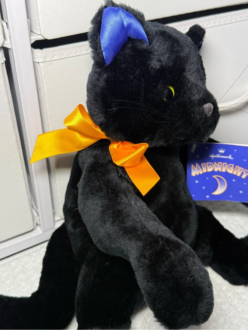 Vintage Hallmark MIDNIGHT Black Cat Halloween 10